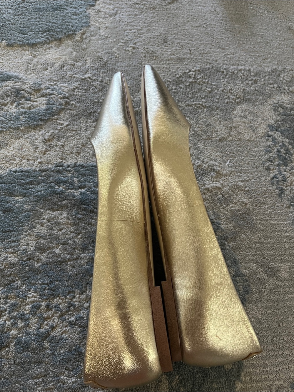 Sam Edelman Metallic Gold Pointed Toe Flats - Picture 5 of 6
